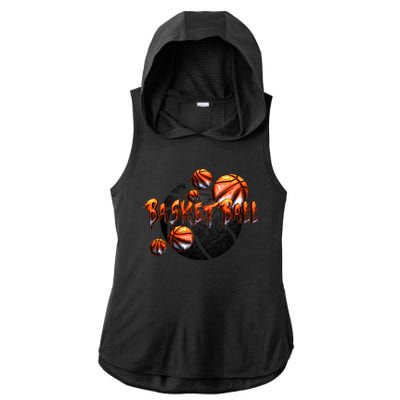 Basketball Stone Logo Ladies PosiCharge Tri-Blend Wicking Draft Hoodie Tank