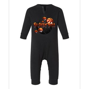 Basketball Stone Logo Infant Fleece One Piece