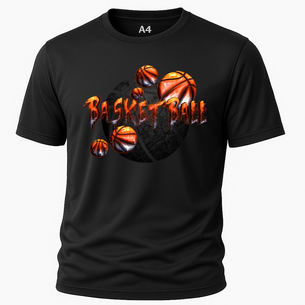 Basketball Stone Logo Cooling Performance Crew T-Shirt