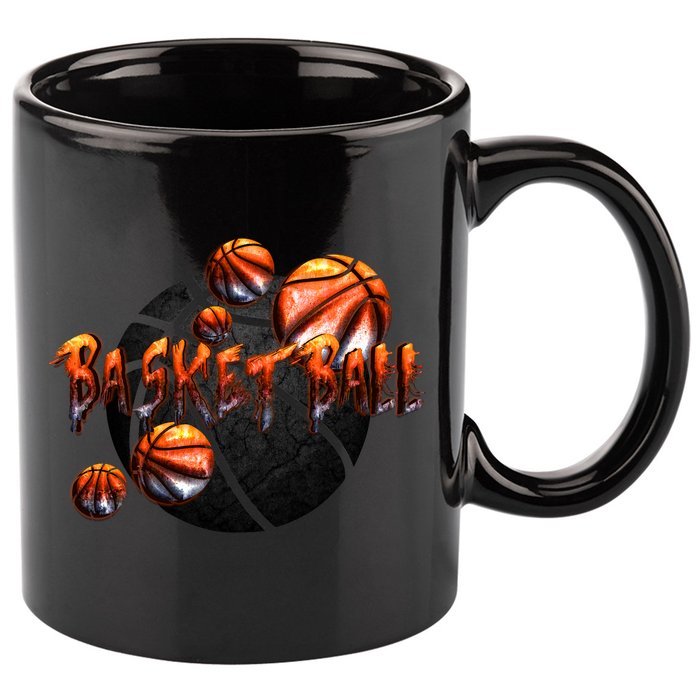 Basketball Stone Logo 11oz C Handle Ceramic Mug