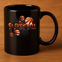 Basketball Stone Logo 11oz C Handle Ceramic Mug