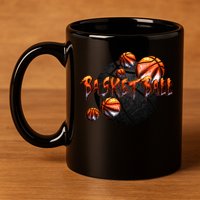 Basketball Stone Logo 11oz C Handle Ceramic Mug