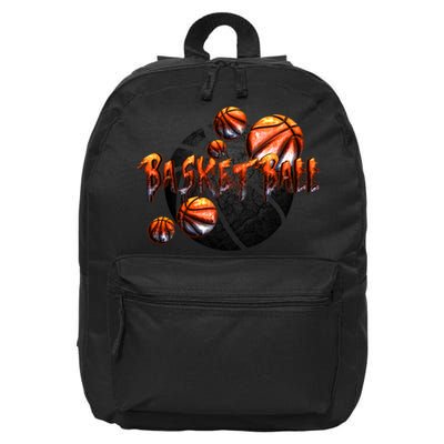 Basketball Stone Logo 16 in Basic Backpack