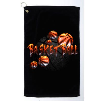 Basketball Stone Logo Platinum Collection Golf Towel