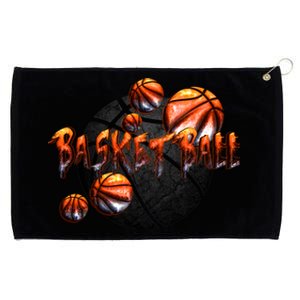 Basketball Stone Logo Grommeted Golf Towel