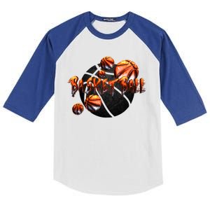 Basketball Stone Logo Kids Colorblock Raglan Jersey