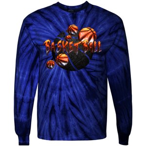 Basketball Stone Logo Tie-Dye Long Sleeve Shirt