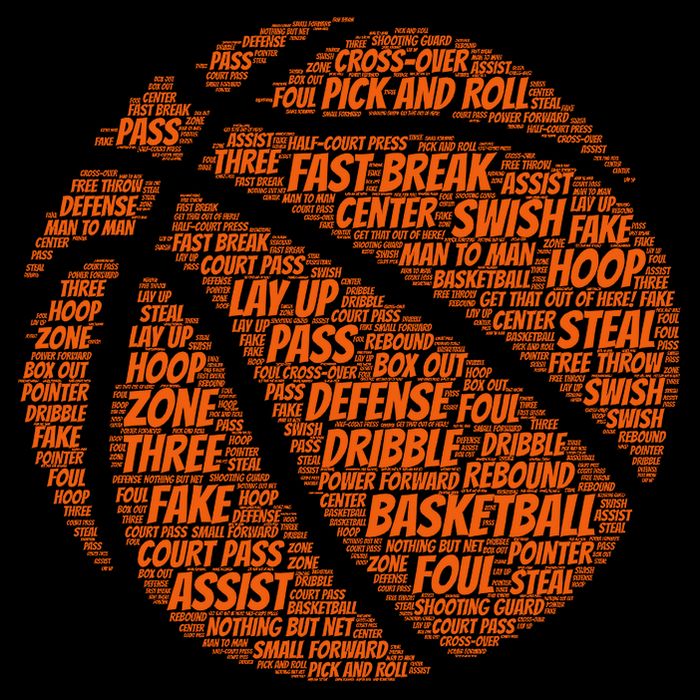 Basketball Word Text Art Premium T-Shirt