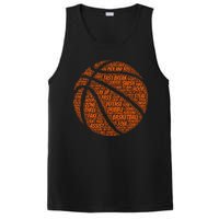 Basketball Word Text Art PosiCharge Competitor Tank