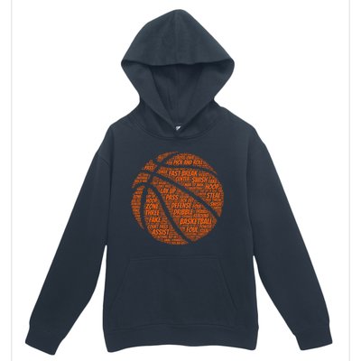 Basketball Word Text Art Urban Pullover Hoodie