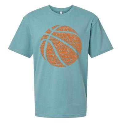 Basketball Word Text Art Sueded Cloud Jersey T-Shirt