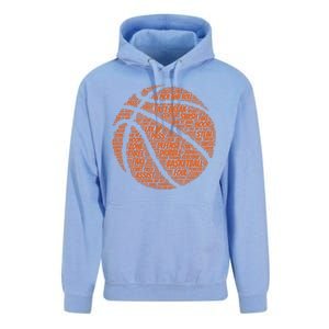 Basketball Word Text Art Unisex Surf Hoodie