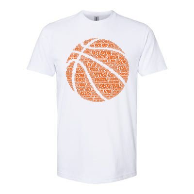 Basketball Word Text Art Softstyle® CVC T-Shirt