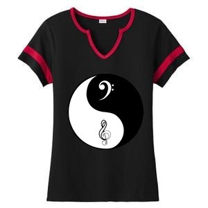 Bass & Treble Yin Yang Signs Ladies Halftime Notch Neck Tee