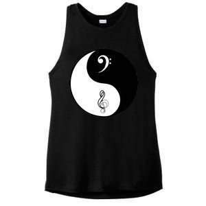 Bass & Treble Yin Yang Signs Ladies PosiCharge Tri-Blend Wicking Tank