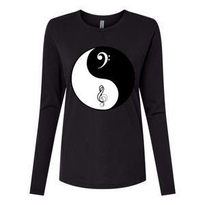 Bass & Treble Yin Yang Signs Womens Cotton Relaxed Long Sleeve T-Shirt