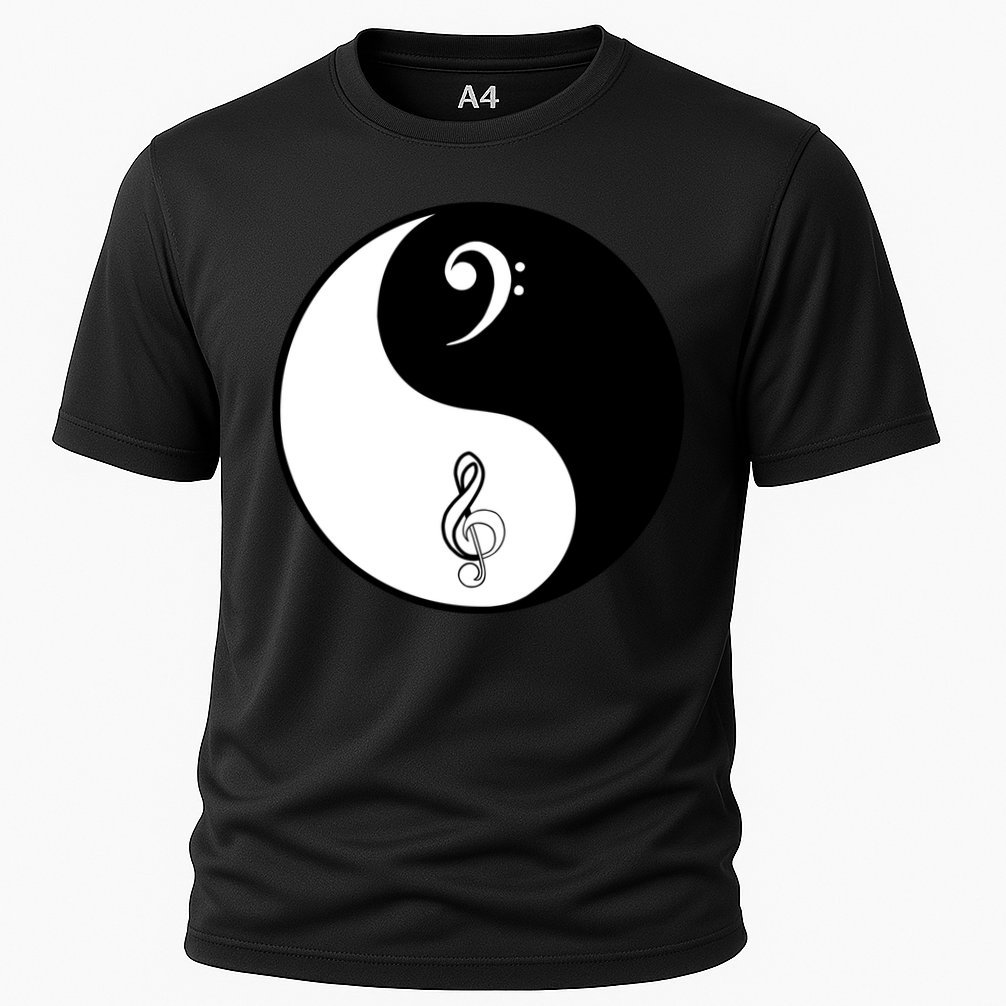 Bass & Treble Yin Yang Signs Cooling Performance Crew T-Shirt