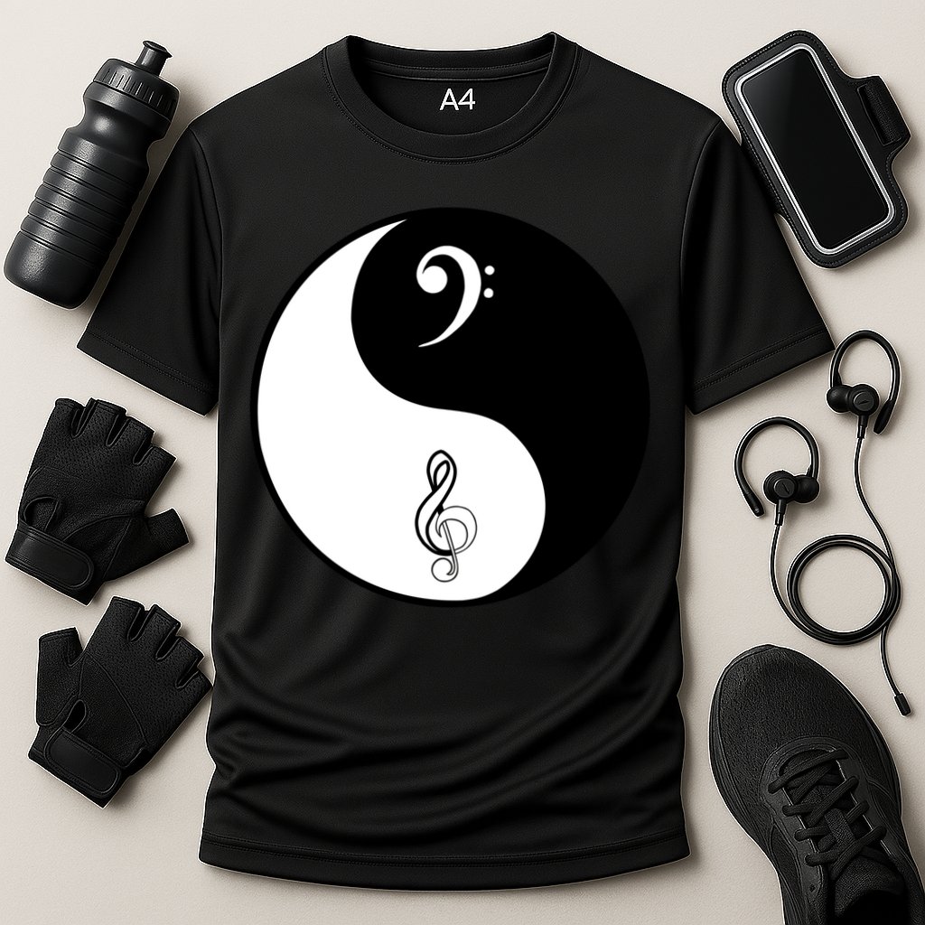 Bass & Treble Yin Yang Signs Cooling Performance Crew T-Shirt