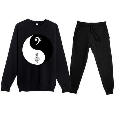 Bass & Treble Yin Yang Signs Premium Crewneck Sweatsuit Set