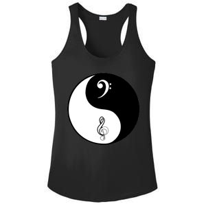 Bass & Treble Yin Yang Signs Ladies PosiCharge Competitor Racerback Tank