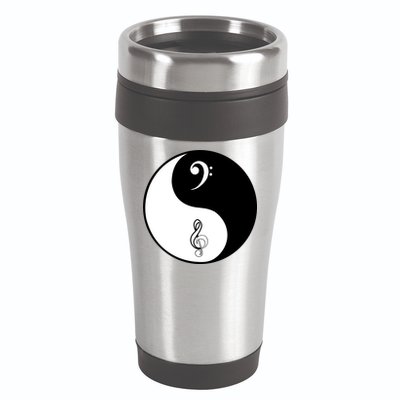 Bass & Treble Yin Yang Signs 16oz Travel Tumbler