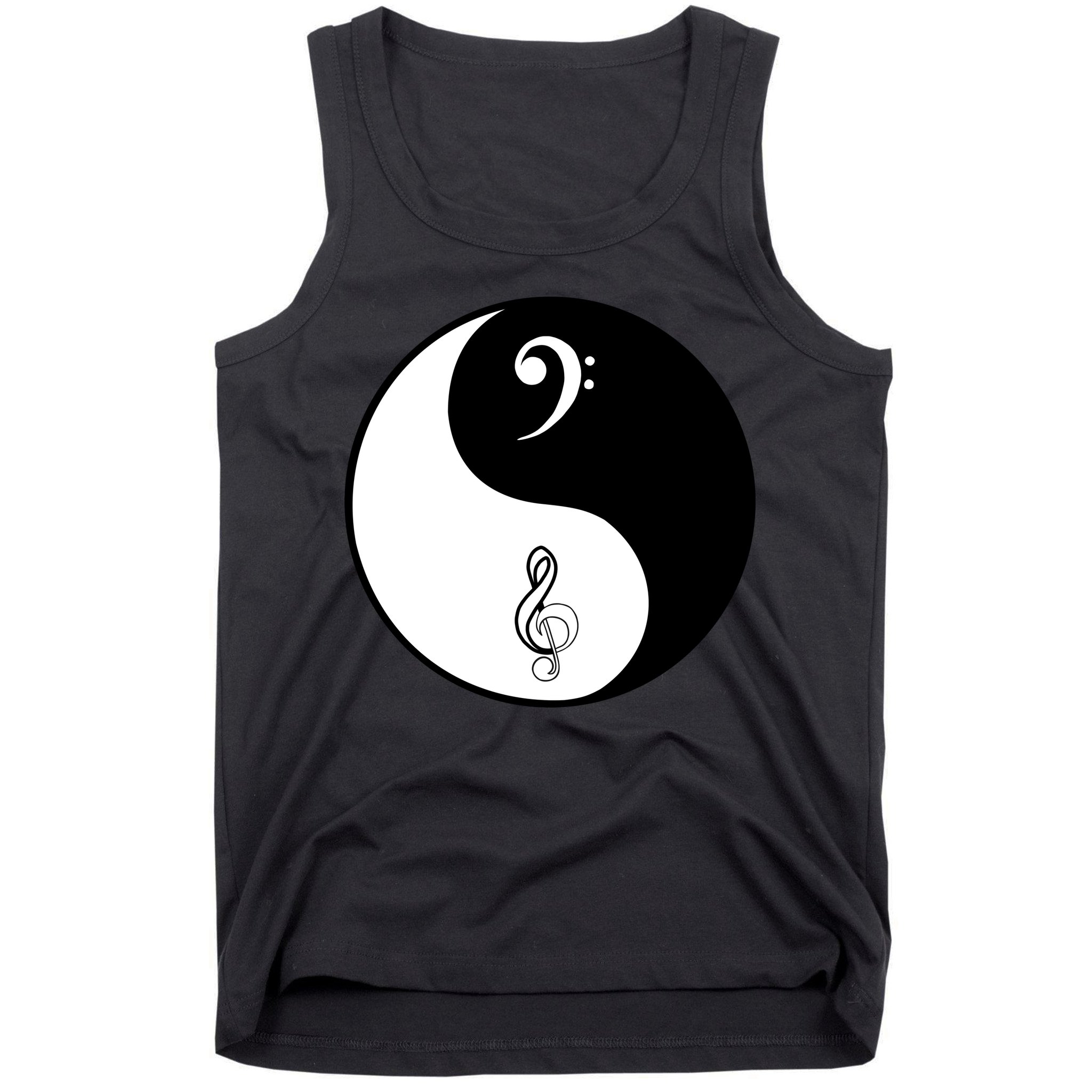 Bass & Treble Yin Yang Signs Tank Top