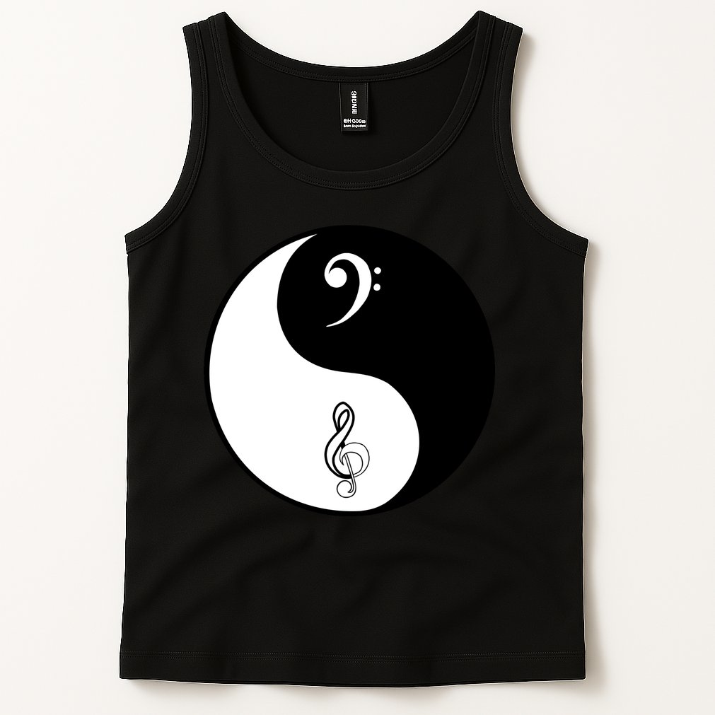 Bass & Treble Yin Yang Signs Tank Top