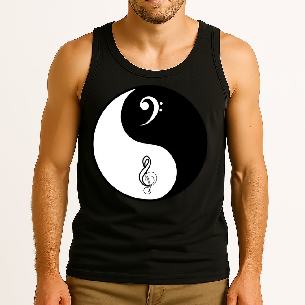 Bass & Treble Yin Yang Signs Tank Top