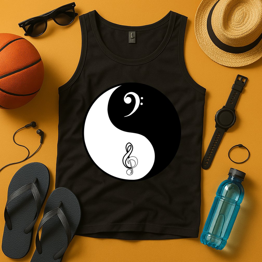 Bass & Treble Yin Yang Signs Tank Top