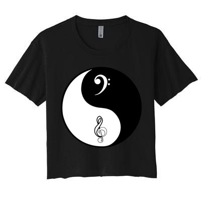 Bass & Treble Yin Yang Signs Crop Top