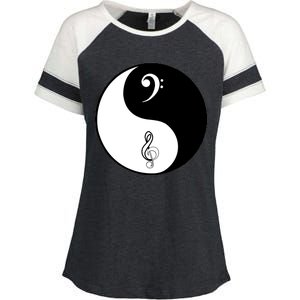 Bass & Treble Yin Yang Signs Enza Ladies Jersey Colorblock Tee