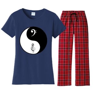 Bass & Treble Yin Yang Signs Women's Flannel Pajama Set