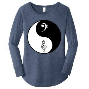 Bass & Treble Yin Yang Signs Women's Perfect Tri Tunic Long Sleeve Shirt