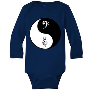 Bass & Treble Yin Yang Signs Baby Long Sleeve Bodysuit