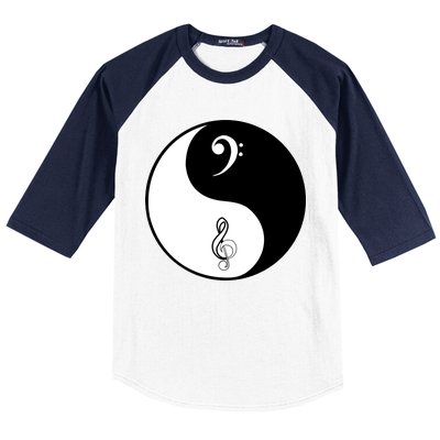 Bass & Treble Yin Yang Signs Baseball Sleeve Shirt