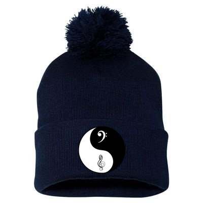 Bass & Treble Yin Yang Signs Pom Pom 12in Knit Beanie