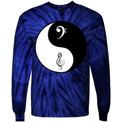 Bass & Treble Yin Yang Signs Tie-Dye Long Sleeve Shirt