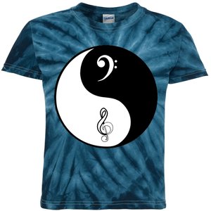 Bass & Treble Yin Yang Signs Kids Tie-Dye T-Shirt