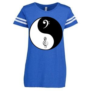 Bass & Treble Yin Yang Signs Enza Ladies Jersey Football T-Shirt