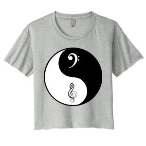 Bass & Treble Yin Yang Signs Women's Crop Top Tee