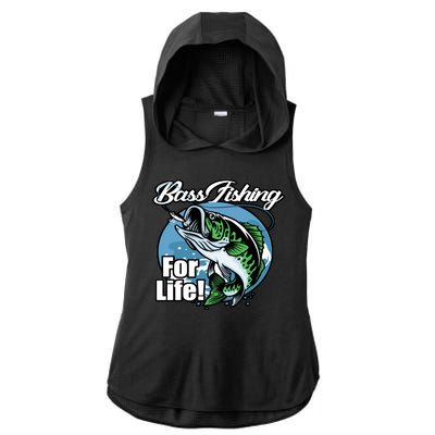 Bass Fishing For Life Ladies PosiCharge Tri-Blend Wicking Draft Hoodie Tank