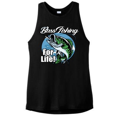 Bass Fishing For Life Ladies PosiCharge Tri-Blend Wicking Tank