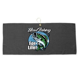 Bass Fishing For Life Large Microfiber Waffle Golf Towel