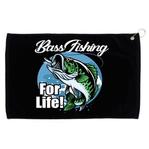 Bass Fishing For Life Grommeted Golf Towel