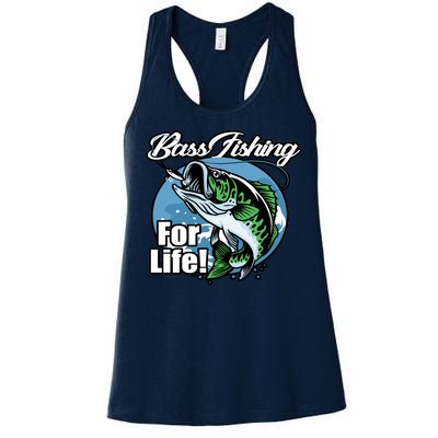 Bass Fishing For Life Women's Racerback Tank