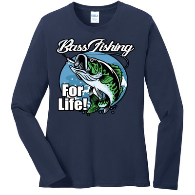 Bass Fishing For Life Ladies Long Sleeve Shirt