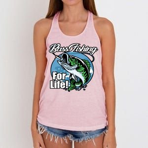 Bass Fishing For Life Women's Knotted Racerback Tank