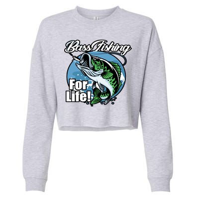 Bass Fishing For Life Cropped Pullover Crew