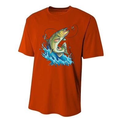 Bass Fishing Water Performance Sprint T-Shirt