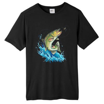 Bass Fishing Water Tall Fusion ChromaSoft Performance T-Shirt